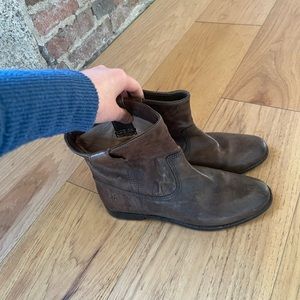 Frye Anna Shortie brown cowboy boots perfect condition